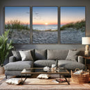 Sandy Dune Path Sunset Canvas Wall Art — Seagulls Beach by MyGreatCanvas | Canvas Wall Art Prints | Photo Prints & Wall Decor