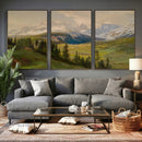 Konrad Petrides Sexten Village Canvas Print, Alpine Mountain Valley Painting, Dolomites Landscape Art by MyGreatCanvas | Canvas Wall Art Prints | Photo Prints & Wall Decor