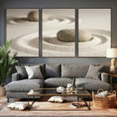 Zen Garden Stone Sand Canvas | Japanese Rock Garden Wall Art by MyGreatCanvas | Canvas Wall Art Prints | Photo Prints & Wall Decor