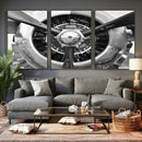 Vintage Propeller Plane Wall Art Canvas Print, Black and by MyGreatCanvas | Canvas Wall Art Prints | Photo Prints & Wall Decor