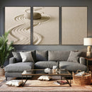 Zen Garden Stone Sand Canvas | Japanese Rock Garden Wall Art by MyGreatCanvas | Canvas Wall Art Prints | Photo Prints & Wall Decor