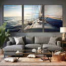 Sailboat Wall Art Canvas Print, Ocean Sunset Sailing Framed by MyGreatCanvas | Canvas Wall Art Prints | Photo Prints & Wall Decor