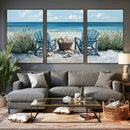 Beach Canvas Wall Art Coastal Adirondack Chairs Ocean by MyGreatCanvas | Canvas Wall Art Prints | Photo Prints & Wall Decor