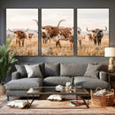 Texas Longhorn Canvas Wall Art, Rustic Farm Animal Photography Print, Farmhouse Country Decor, Western Ranch Art by MyGreatCanvas | Canvas Wall Art Prints | Photo Prints & Wall Decor