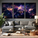 Global Flight Routes Map Canvas Wall Art, Worldwide Aviation Network Print, International Air Travel Wall Decor by MyGreatCanvas | Canvas Wall Art Prints | Photo Prints & Wall Decor