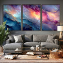 Colorful Abstract Canvas Wall Art Print, Vibrant Popup Color Art Print