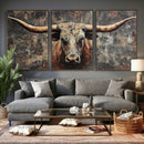 Texas Longhorn Skull Canvas Wall Art Rustic Western Decor Print by MyGreatCanvas | Canvas Wall Art Prints | Photo Prints & Wall Decor