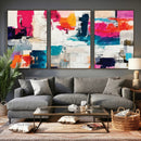 Blue Teal Abstract Canvas Wall Art, Modern Textured Painting Print, Navy Orange White Contemporary Art, Neutral Living Room Decor, Office Art by MyGreatCanvas | Canvas Wall Art Prints | Photo Prints & Wall Decor