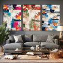 Blue Teal Abstract Canvas Wall Art, Modern Textured Painting Print, Navy Orange White Contemporary Art, Neutral Living Room Decor, Office Art by MyGreatCanvas | Canvas Wall Art Prints | Photo Prints & Wall Decor