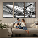 Vintage Airplane on Runway Canvas Print by MyGreatCanvas | Canvas Wall Art Prints | Photo Prints & Wall Decor