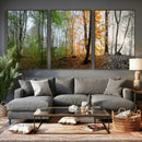 Four Seasons Wall Art Forest Canvas Print – Triptych