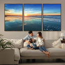 Blue Sky and Beach Wall Art Canvas Print