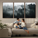 Foggy Forest Wall Art Canvas Print | 3 Panel Large Misty by MyGreatCanvas | Canvas Wall Art Prints | Photo Prints & Wall Decor