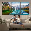 Spectacular autumn view of Braies Lake Wall Art Canvas Print by MyGreatCanvas | Canvas Wall Art Prints | Photo Prints & Wall Decor