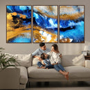 Blue Orange Marble Fluid Effect Canvas Wall Art Print by MyGreatCanvas | Canvas Wall Art Prints | Photo Prints & Wall Decor