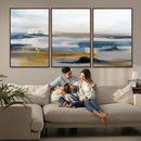 Abstract Landscape Wall Art Canvas | 3 Panel Modern Blue, by MyGreatCanvas | Canvas Wall Art Prints | Photo Prints & Wall Decor