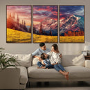 Mountain and Daylight Red Sunset Wall Art Canvas Print by MyGreatCanvas | Canvas Wall Art Prints | Photo Prints & Wall Decor