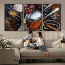 Spices and Seasonings Canvas Wall Art – Colorful Triptych by MyGreatCanvas | Canvas Wall Art Prints | Photo Prints & Wall Decor