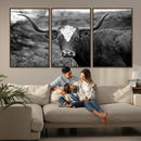 Western Home Wall Art Canvas Print, Framed Texas Longhorn by MyGreatCanvas | Canvas Wall Art Prints | Photo Prints & Wall Decor