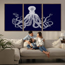 Blue Octopus Wall Art Canvas Print by MyGreatCanvas | Canvas Wall Art Prints | Photo Prints & Wall Decor