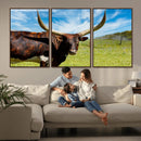 Longhorn and Cow Wall Art, Country Cow Wall Decor Canvas by MyGreatCanvas | Canvas Wall Art Prints | Photo Prints & Wall Decor