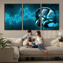 Music and Microphone Wall Art Canvas Print by MyGreatCanvas | Canvas Wall Art Prints | Photo Prints & Wall Decor