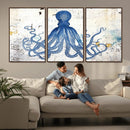 Octopus Canvas Wall Art | Coastal Marine Life Artwork for by MyGreatCanvas | Canvas Wall Art Prints | Photo Prints & Wall Decor