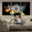 Kitchen Wall Art, Kitchen Fruits Art Canvas Print