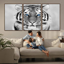 Black and White Tiger Wall Art Animal Canvas Print