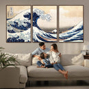 Wall Art Kanagawa Canvas Artwork Abstract Print