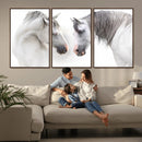 White Horse Wall Art Animal Canvas Print by MyGreatCanvas | Canvas Wall Art Prints | Photo Prints & Wall Decor