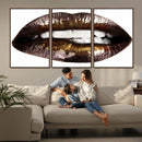 Close Up Lips Wall Art Canvas Print