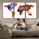 World Map Canvas Print – Detailed Map of the World Wall Art