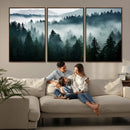 Captivating Misty Forest Wall Art Canvas, Premium Canvas