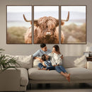 Scottish Serene Highland Cow Canvas Wall Art – Serene