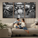 American Football Wall Art Canvas Print Framed Stadium Sport