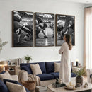 American Football Wall Art Canvas Print Framed Stadium Sport