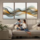 Abstract Wave Canvas Wall Art – Fluid Contemporary Elegance
