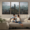 Disney Castle Wall Art Canvas Print, Living Kids Home Room
