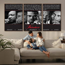 Thinker Quintet Canvas Wall Art – Martin, Obama, Malcolm X,