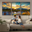 Grand Teton Park Sunrise Wall Art – Vibrant Landscape Canvas
