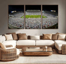 Beaver Stadium Night Game Triple Canvas Wall Art - Penn