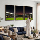 Yankee Stadium Night Game Triple Canvas, Yankee Stadium