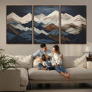 Mountain Wall Art – Modern Geometric Landscape Canvas Print,