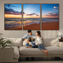 Golden Hour Beach Sunset Wall Art | Canvas Print | Ready to