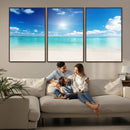 Blue Ocean Wall Art Canvas Print - Tranquil Ocean Paradise