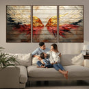 Abstract Angel Wings Canvas Wall Art – Framed and Ready to
