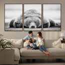 Resting Grizzly Bear Wall Art Canvas Print – Majestic Lazy by MyGreatCanvas | Canvas Wall Art Prints | Photo Prints & Wall Decor