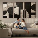 Abstract Brown Wabi Sabi Canvas Print Set – Minimalist
