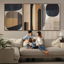 Abstract Minimalist Canvas Wall Art - Neutral Geometric